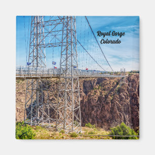 Royal Gorge Bridge Side View Square Magnet