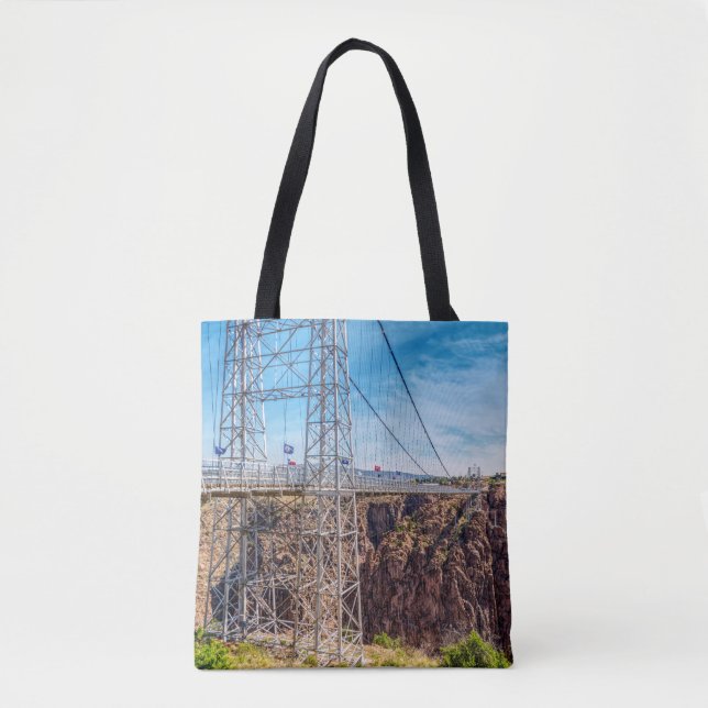 Royal Gorge Bridge Side View Tote Bag (Vorderseite)