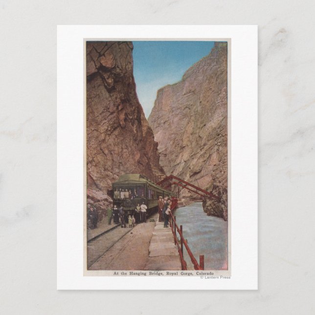 Royal Gorge, CO - Aussicht auf die Hängebrücke Postkarte (Vorderseite)
