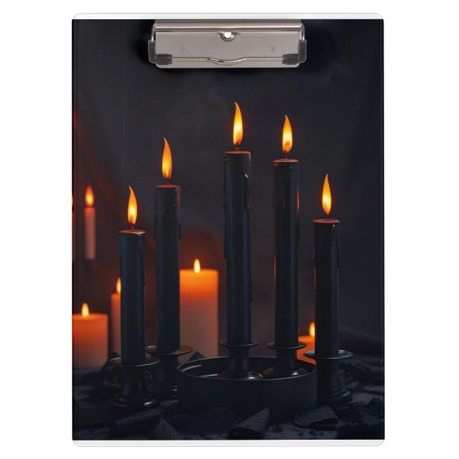 Royal Gothic Halloween Candle Clipboard Klemmbrett (Vorderseite)