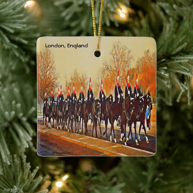 Royal Guardsmen on Horses Keramikornament (Baum)