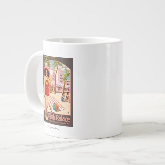 Royal Hawaiian Hotel in Hawaii Jumbo-Tasse (Vorderseite Links)