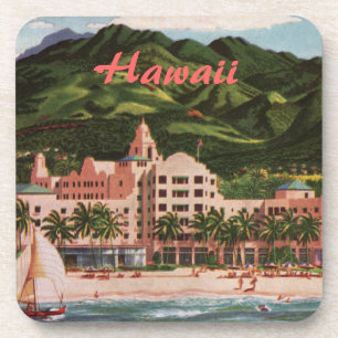Royal Hawaiian Hotel Plastik-Getränkeuntersetzer ( Getränkeuntersetzer