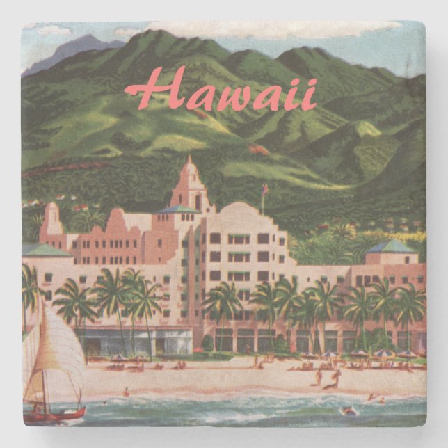 Royal Hawaiian Hotel Stein Coaster Steinuntersetzer (Vorderseite)