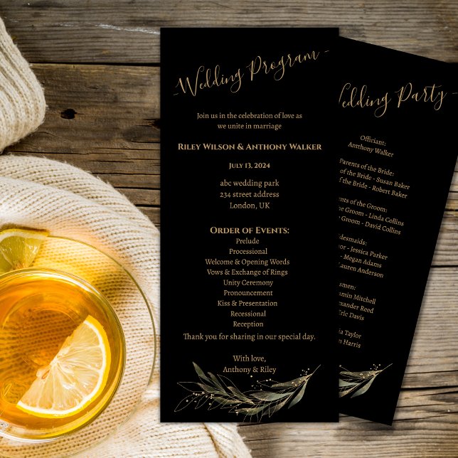 Royal Hochzeit Black All in One Wedding Programm (Von Creator hochgeladen)