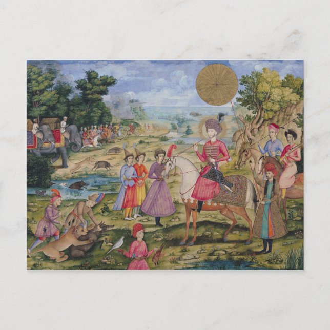 Royal Hunt aus Isfahan, Iran Postkarte (Vorderseite)