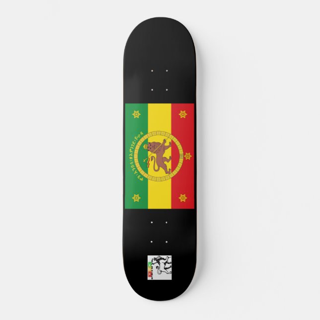 Royal I-tiopia Skateboard Deck von Iya Prints (Vorderseite)