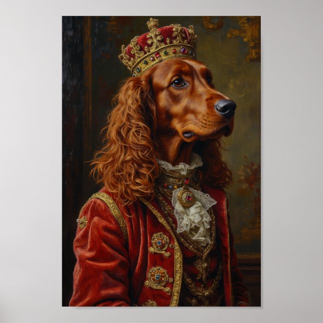Royal Irish Red Setter Portrait Poster (Vorne)