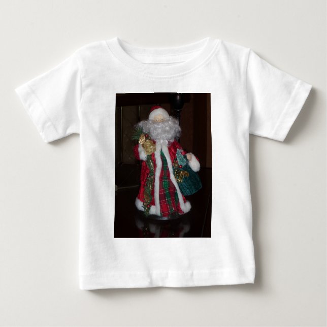 Royal Kariert Santa Merry Weihnachten Baby T-shirt (Vorderseite)