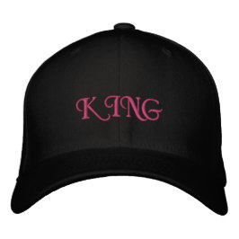 Royal King Basic Flexfit Wollmütze Schwarz Elegant Bestickte Baseballkappe