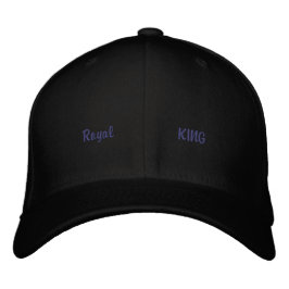 Royal King Gedruckte schwarze Wollmütze stilvolles Bestickte Baseballkappe