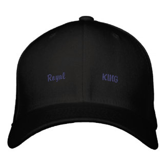 Royal King Gedruckte schwarze Wollmütze stilvolles Bestickte Baseballkappe