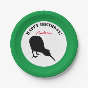 Royal Kiwi, Happy Birthday, Zealand Bird (Party) Pappteller
