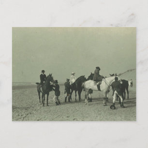 Royal Ladys on beach sidesaddle #015SS Postkarte