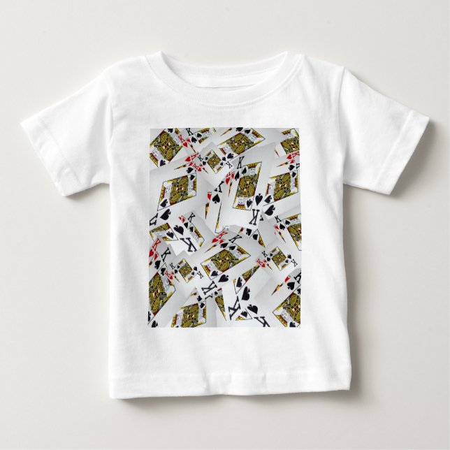 "Royal Layer: A Stack of Kings Poker Cards" Baby T-shirt (Vorderseite)