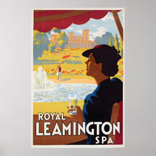 Royal Leamington Spa Poster Vintage Britisch Reise