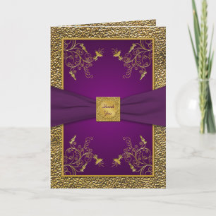 Royal Lila and Gold Dankeschön Card Dankeskarte