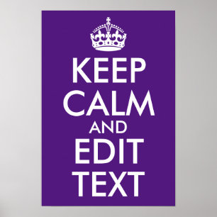 Royal Lila Behielt Calm und Bearbeiten von Text Poster