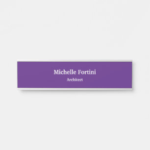 Royal Lila Beruflich Schlicht Moderne Elegante Türschild