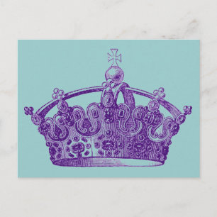 Royal Lila Crown Postkarte