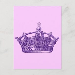 Royal Lila Crown Postkarte