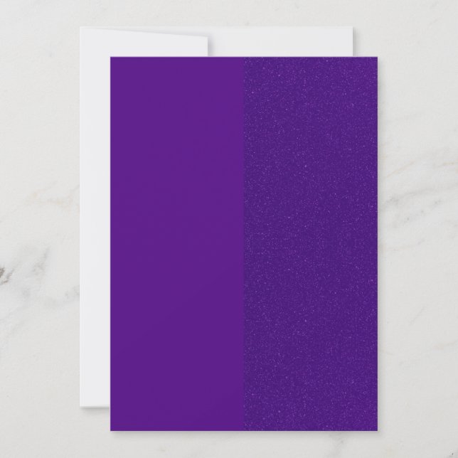 Royal Lila Glitzer Flat Save the Date Card (Vorderseite)