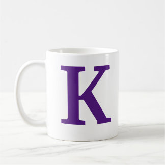 Royal lila Initial Letter/Monogram Coffee Tasse