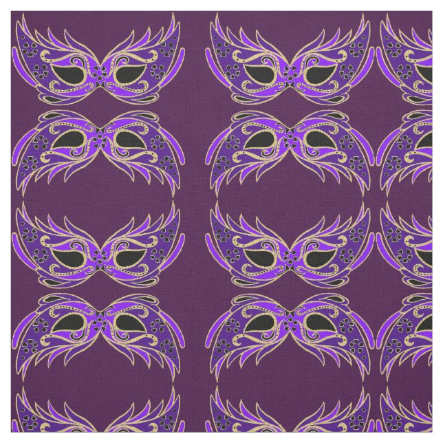 Royal lila Maskenmasken Stoff (Muster)
