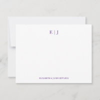 Royal Lila Monogram Couple Initials Personalisiert