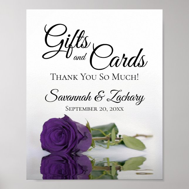 Royal Lila Rose Gifts & Cards Hochzeitssymbol Poster (Vorne)