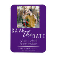 Royal Lila Save the Date Foto Wedding