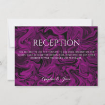 Royal Lila & Silver Gray Wedding Card
