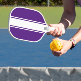 Royal Lila Slim White Racing Streifen Pickleball Schläger