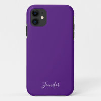 Royal Lila Solid Color Custom Monogram