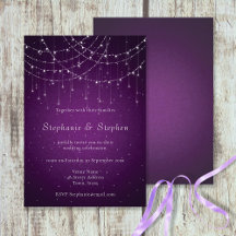 Royal Lila Swirl & String Lights Wedding