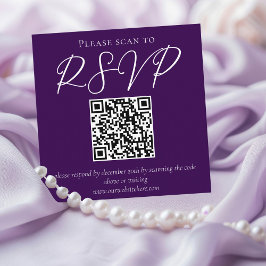 Royal Lila Typografy Wedding QR Code UAWG Begleitkarte