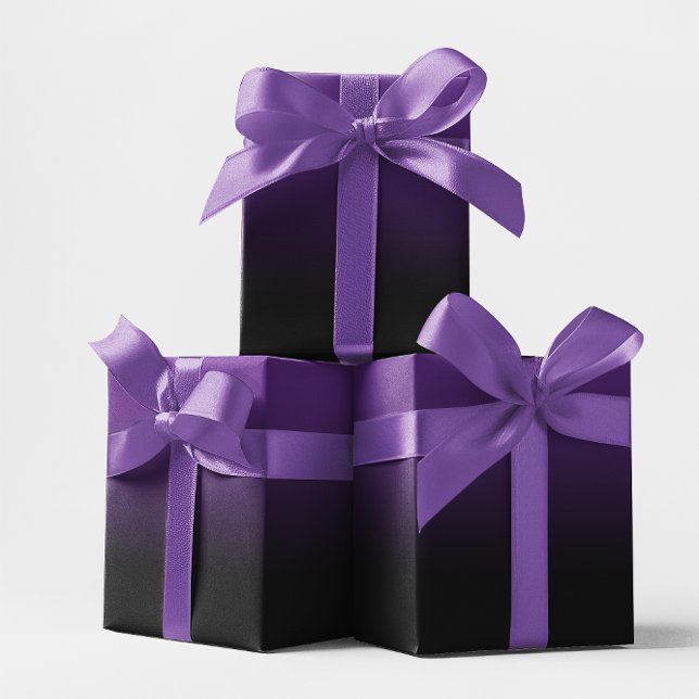 Royal Lila und Black Ombre Geschenkpapier (Royal Purple and Black Ombre Wrapping Paper)