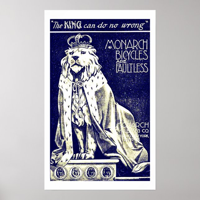Royal Lion British Vintag Bicycle Ad Print Poster (Vorne)