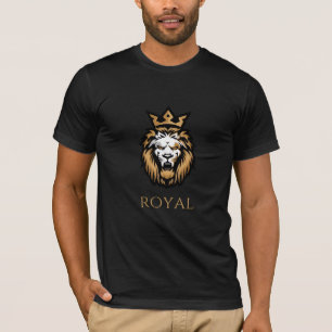 "Royal Lion Crown T - Shirt   Bold King Graphic T-