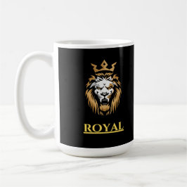 Royal Lion King - Crowned Majestät Design Kaffeetasse