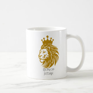 Royal Lion of Judah - King of Kings Gold & Black M Kaffeetasse