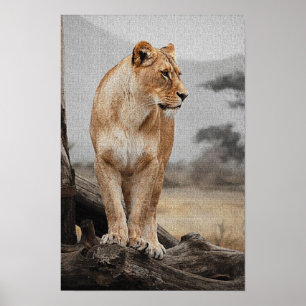 Royal Lioness Print Poster