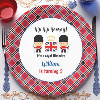 Royal London Garards British Tartan Boy Birthday Pappteller