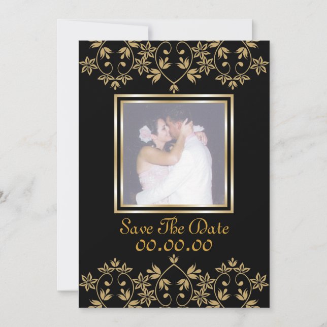 Royal Luxury Save the Date Foto Einladungen (Vorderseite)