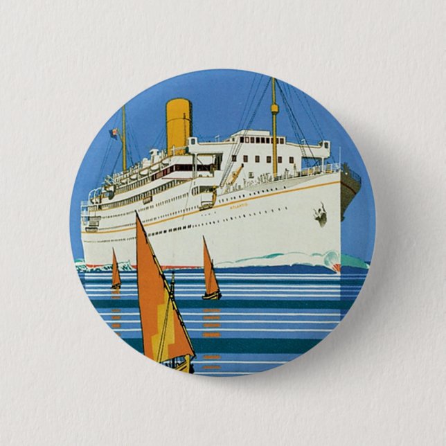 Royal Mail "Atlantis Cruises" Button (Vorderseite)