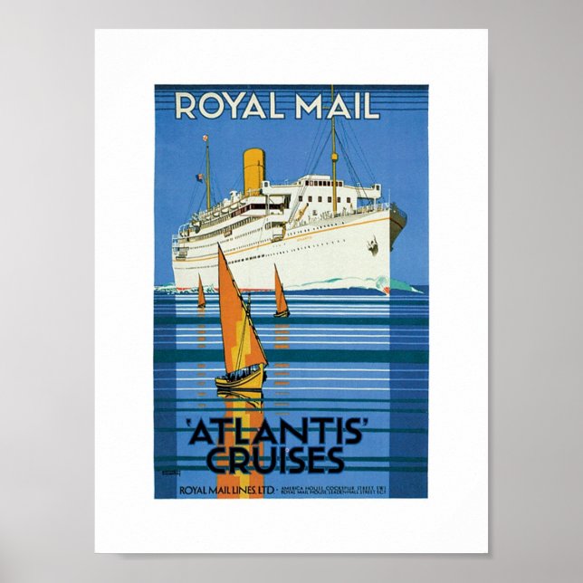 Royal Mail "Atlantis Cruises" Poster (Vorne)
