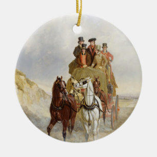 Royal Mail trainieren auf der Straße, 1841 (Öl a Keramikornament