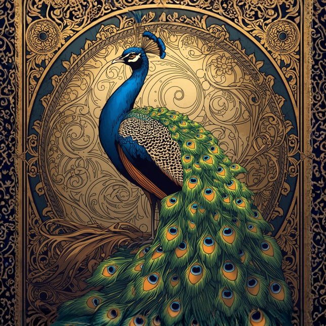 Royal Majestic Peacock L Facing Seidenpapier (Von Creator hochgeladen)