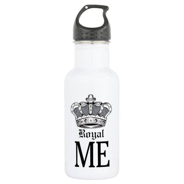 Royal Me - Grau Trinkflasche (Vorderseite)