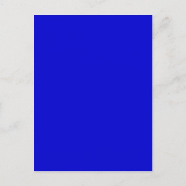 Royal Midnight Blue Solid Trend - Hintergrund Postkarte (Vorderseite)